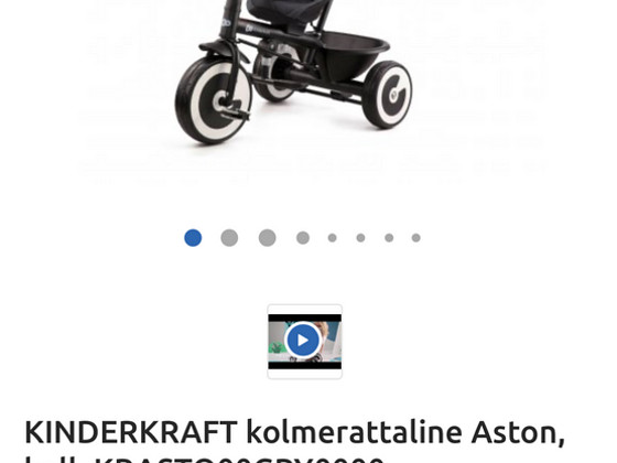 Kinderkraft - laste kolmerattaline jalgratas