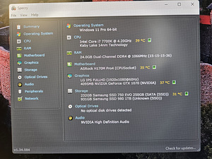 Компьютер GTX1070, i7 7700K, ОЗУ 24 ГБ DDR4, SSD NVMe M.2 1 (7 фото из 9)