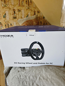 Moza R3 Direct Drive komplekt (rool+bass, pedaalid) (7 foto / 10)