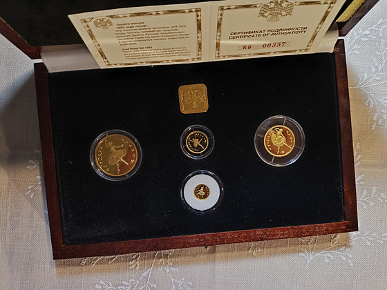 Venemaa 1993 proof komplekt 4 kuldmünti "Russian Ballet"