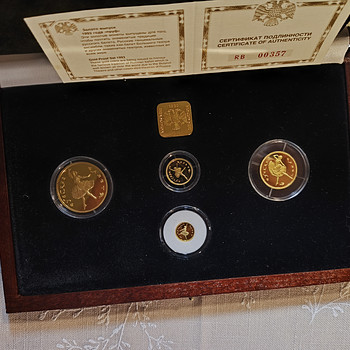 Venemaa 1993 proof komplekt 4 kuldmünti "Russian Ballet"