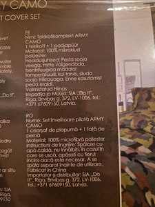 Uus militaarstiilis voodipesukomplekt. (3 foto / 3)