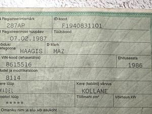Kerghaagis MAZ - tegemist vajav ! Sõidukorras ! (6 foto / 6)