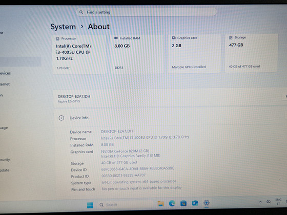 Acer Aspire E5-571G