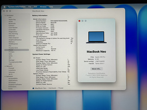 Apple Macbook Neo 13 8/512GB Indigo SWE uueväärne! Aku 100%. (6 foto / 9)