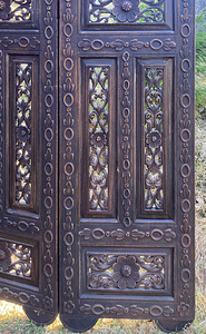 Антикварная ширма, разделитель комнаты, перегородка; из тико (2 фото из 8)
