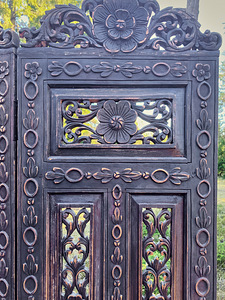 Антикварная ширма, разделитель комнаты, перегородка; из тико (4 фото из 8)