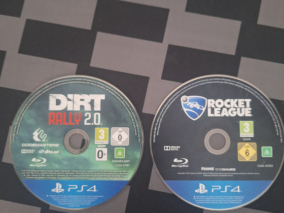 Kaks PS4 mängu: DIRT RALLY, Rocket League