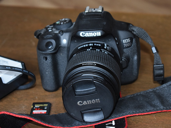Цифровая зеркальная камера Canon EOS 700D с объективом EF-S