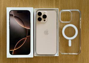 Apple IPhone 16 Pro Max Desert 256GB в очень хорошем состоянии. Аккумулятор 93% (1 фото из 8)