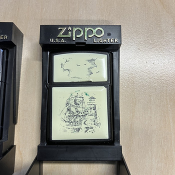 Zippo Scrimshaw Ship & Lighthouse 1995 – originaalkarp