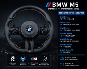 BMW 5,6,7 серии F10,F11,F01,F07 новый руль / steering wheel (1 фото из 6)