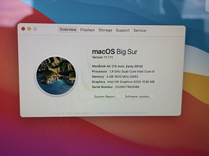 Apple MacBook Air 13-inch (Early 2014) Intel Core i5 1.4GHz (10 foto / 10)