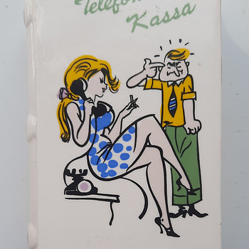 Керамическая копилка-книга «Telefon Kassa» в стиле ретро