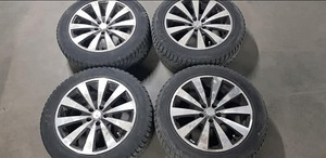 Литые диски R16 5x100 с зимними шинами Bridgestone 8 mm (1 фото из 2)
