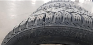 Литые диски R16 5x100 с зимними шинами Bridgestone 8 mm (2 фото из 2)