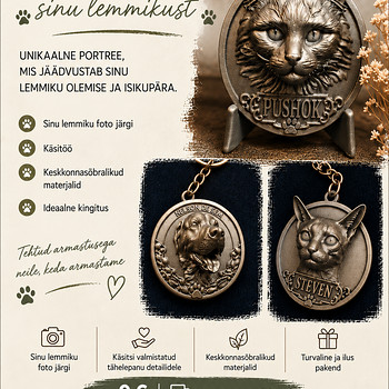 Unikaalsed 3D-prinditud võtmehoidjad ja medaljonid