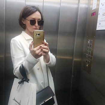 Белое пальто Natali Lauder