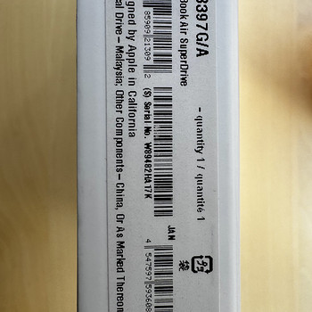Apple MacBook Air USB SuperDrive Внешний DVD-RW/CD-RW A1270