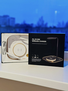 Laua LED-lamp + juhtmevaba laadija 3 ühes (uus) (2 foto / 3)