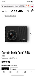 Garmin dash cam 65w pardakaamera (4 foto / 4)