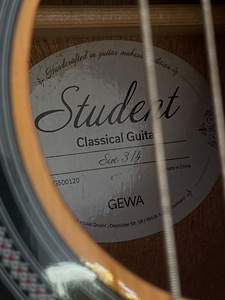 GEWA Student 3/4 + kitarri statiiv (2 foto / 5)