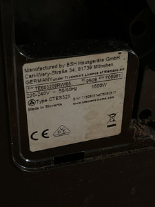 Kohvimasin Siemens EQ.6 series 300 (varuosadeks/ remondiks) (3 foto / 4)