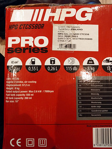 Uus bensiinimootoriga kettsaag HPG CTCS580R 57,2 cm³ – 18" (3 foto / 3)