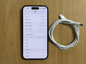 Apple iPhone 15 Black 128GB heas korras, aku 93% (7 foto / 9)