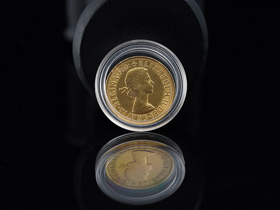 Монета 1965 Gold Sovereign Elizabeth II Young Head 916
