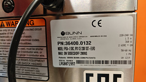 BUNN FPGA-2 KOHVIVESGI (2 foto / 2)