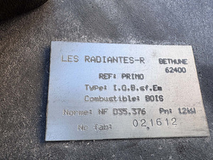 Kasutatud kamina südamik Cheminees Philippe 12kW (2 foto / 2)