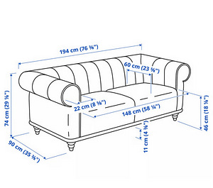 IKEA VISKAFORS 2-kohaline diivan, helebeež (2tk) (10 foto / 10)