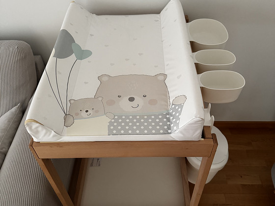 IKEA SNIGLAR mähkimislaud + madrats + tarvikud