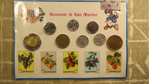 San Marino mündid 8 tk ja postmargid 5 tk (1 foto / 6)