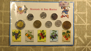 San Marino mündid 8 tk ja postmargid 5 tk (2 foto / 6)
