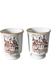 Vintage portselantassid vana Riia vaatega (2 tk) (6 foto / 6)