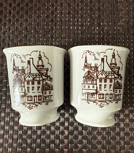 Vintage portselantassid vana Riia vaatega (2 tk) (3 foto / 6)