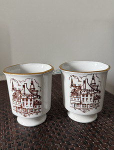 Vintage portselantassid vana Riia vaatega (2 tk) (1 foto / 6)