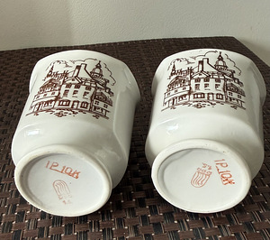 Vintage portselantassid vana Riia vaatega (2 tk) (5 foto / 6)