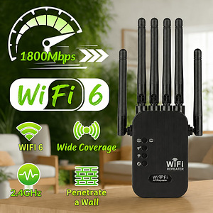 Wi-Fi signaali võimendi kuni 1800 Mbit/s , Must Internet (1 foto / 7)