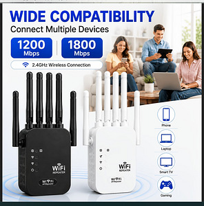 Wi-Fi signaali võimendi kuni 1800 Mbit/s , Must Internet (3 foto / 7)