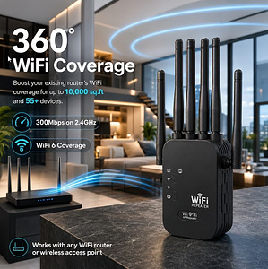 Wi-Fi signaali võimendi kuni 1800 Mbit/s , Must Internet (4 foto / 7)