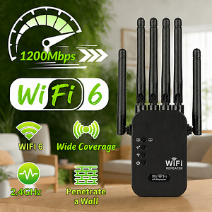 Wi-Fi signaali võimendi kuni 1200 Mbit/s , Must Internet (1 foto / 7)