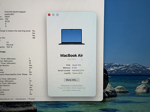 Apple Macbook Air 13 M2 8/256GB Midnight ENG/RUS, aku 100% (6 foto / 7)