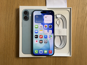 Apple iPhone 16 Plus бирюзовый 128GB, в хорошем состоянии, аккумулятор 98%, гара... (6 фото из 8)