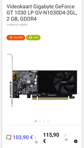 Gigabyte GeForce GT 1030 LP (UUS, KASUTAMATA) (6 foto / 10)