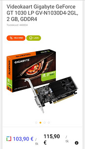 Gigabyte GeForce GT 1030 LP (UUS, KASUTAMATA) (8 foto / 10)