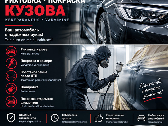 Покраска, рихтовка, полировка авто 20 лет стажа