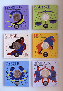Astrological signs - Full collector box 12 - 5€ coins (7 фото из 8)